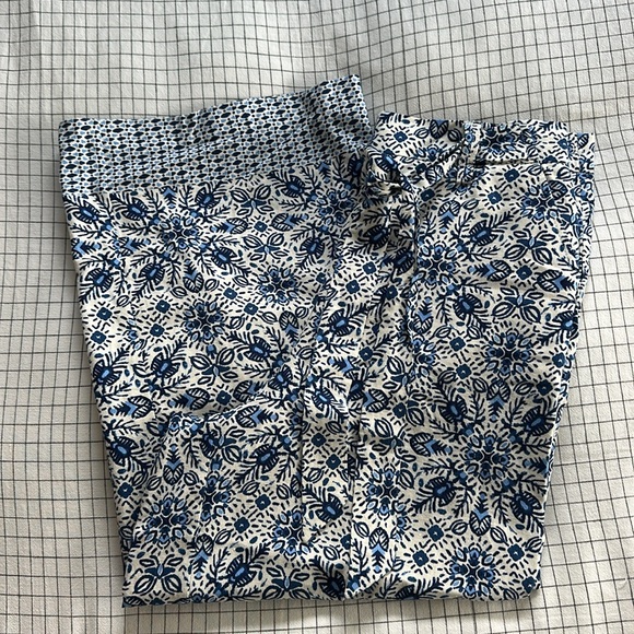 Joie Blue Floral Linen Pants - Picture 3 of 4